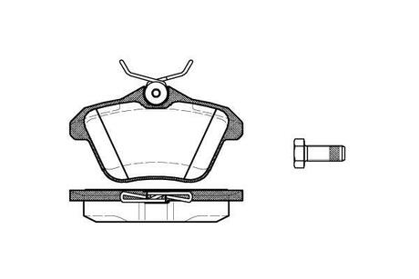 Колодки тормозные дисковые передние REMSA 0581.10 (фото 1)