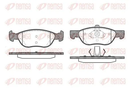 Колодки тормозные дисковые передние REMSA 0587.00