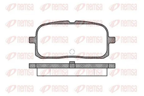 Гальмівні колодки, дискове гальмо (набір) REMSA 071500