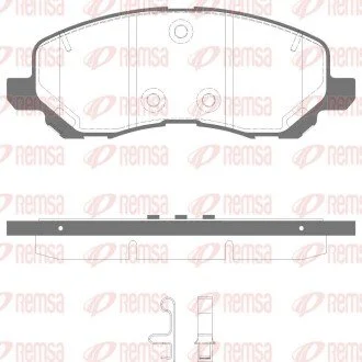 Колодки гальмівні (передні) Jeep Compass/ Patriot 06- R17 (Akebono) REMSA 080441