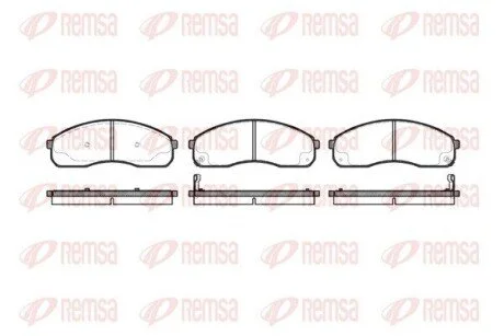 Комплект тормозных колодок, дисковый тормоз REMSA 0821.12