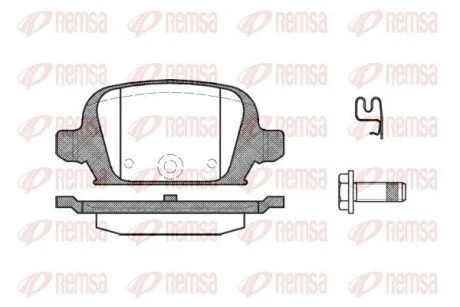 Колодки тормозные дисковые передние REMSA 0835.02