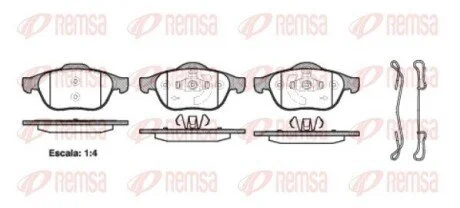 Колодки тормозные дисковые передние REMSA 0843.20