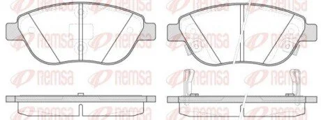 Колодки тормозные дисковые передние REMSA 0859.32