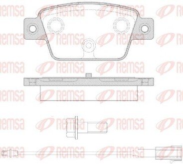 Дисковые тормозные колодки REMSA 086112