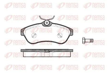 Колодки тормозные дисковые передние REMSA 0880.00