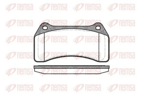 Гальмівні колодки, дискове гальмо (набір) REMSA 089500