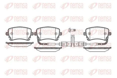 Колодки тормозные дисковые передние REMSA 0897.02
