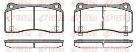Гальмівні колодки, дискове гальмо (набір) REMSA 098330