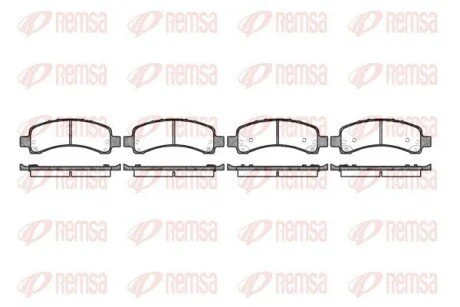 Гальмівні колодки, дискове гальмо (набір) REMSA 098910