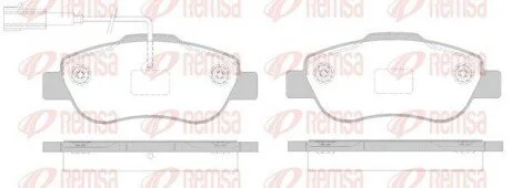 Колодки тормозные дисковые передние REMSA 1100.02