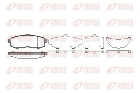 Колодки тормозные дисковые передние REMSA 1160.00