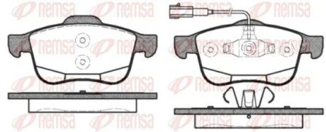 Колодки тормозные дисковые передние REMSA 1183.12