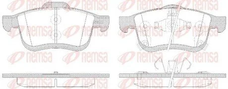 Колодки тормозные дисковые передние REMSA 1183.42