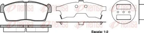 Колодки тормозные дисковые передние REMSA 1199.00