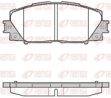 Тормозной колодки диск. передние Toyota Prius 1.5/1.8 09- REMSA 1224 10