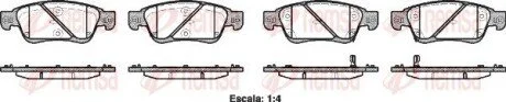 Колодки тормозные дисковые передние REMSA 1273.02