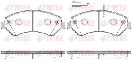 Колодки гальмівні дискові REMSA 1275.22
