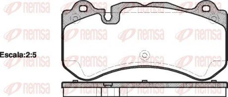 Колодки тормозные дисковые передние REMSA 1279.00