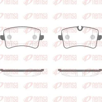 Колодки гальмівні (задні) Audi A4/A5/A6/A7 07-15/Porsche Macan 14- (Lucas) Q+ (з датчиками) REMSA 134314