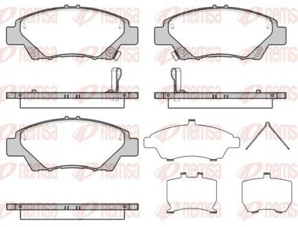 Колодки гальмівні (передні) Honda Jazz 01- (Akebono) REMSA 135842