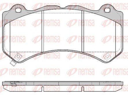 Колодки гальмівні (передні) Jeep Grand Cherokee 06- REMSA 137604