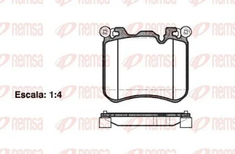 Колодки тормозные дисковые передние REMSA 1413.00