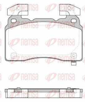 Колодки гальмівні (передні) Opel Insignia B 17-/Tesla Model S/Chevrolet Corvette 13-/Camaro 09- REMSA 143824