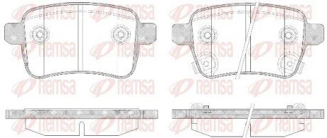 Колодки тормозные дисковые передние REMSA 1450.12