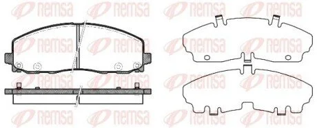 Колодки тормозные дисковые передние REMSA 1484.04