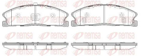 Колодки тормозные дисковые передние REMSA 1495.00