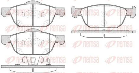 Колодки тормозные дисковые передние REMSA 1552.02