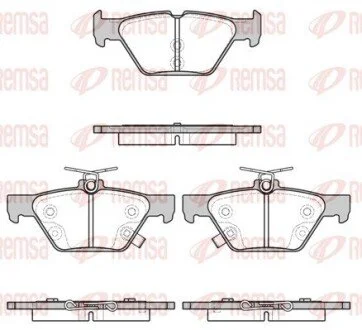КОЛОДКИ ТОРМ ЗАДН ДИСК SUBARU LEGACY 14-/OUTBACK 2.5/3.6 15-/WRX 2.0 15- REMSA 1638.02