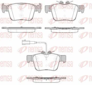 Колодки гальмівні (задні) Alfa Romeo Giulia 15-/Stelvio/Maserati Quattroporte 13- (+датчики) REMSA 172201