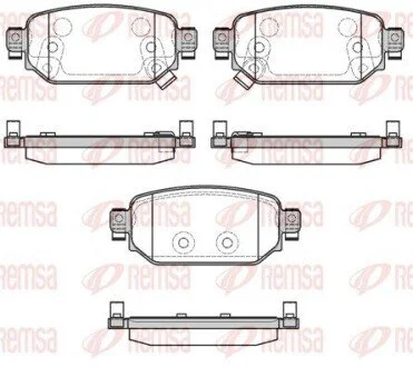 Колодки тормозные дисковые передние REMSA 1731.02