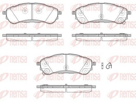 FORD Колодки гальмівні задні RANGER (TKE) 2.0 EcoBlue 4x4 REMSA 1750.12