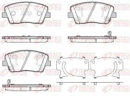 KIA Комплект гальмівних колодок STINGER (CK) 2.0 T-GDI 17- REMSA 1811.02