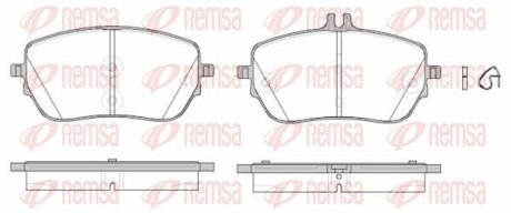 Колодки тормозные (передние) MB A-class (W177)/B-class (W247) 18- (CBI) REMSA 182700 (фото 1)