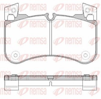 LAND ROVER Комплект гальмівних колодок передн. DISCOVERY V 3.0D 16- REMSA 1831.00