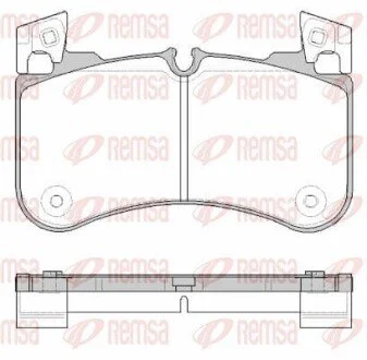 LAND ROVER Комплект гальмівних колодок передн. DISCOVERY V 3.0D 16- REMSA 1831.00