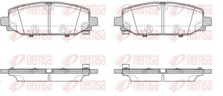 Колодки гальмівні дискові (комплект 4 шт) REMSA 1844.02