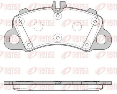 Колодки гальмівні (передні) Porsche Cayenne/Cayenne Coupe 17- (Brembo) REMSA 186200