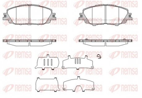 Колодки гальмівні (передні) Toyota Corolla/Yaris 18- (Advics) REMSA 187000