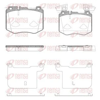 Колодки тормозные (передние) MB GLC-class (X253) 19- REMSA 188310 (фото 1)