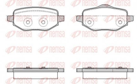 Колодки гальмівні (задні) Citroen C4 20-/Peugeot 2008/208/Opel Corsa F 19-/Mokka 20- REMSA 195200 (фото 1)