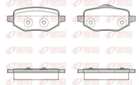Колодки гальмівні (задні) Citroen C4 20-/Peugeot 2008/208/Opel Corsa F 19-/Mokka 20- REMSA 195200