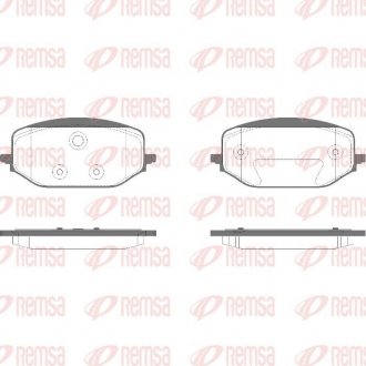 Колодки гальмівні дискові (комплект 4 шт) REMSA 1988.00 (фото 1)