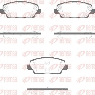 Колодки гальмівні дискові (комплект 4 шт) REMSA 199502 (фото 1)