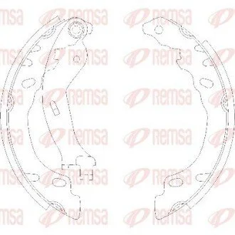 Колодки тормозные барабанные REMSA 4158.00