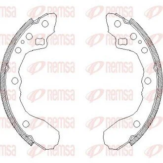 MAZDA Колодки гальмівні барабанні 626 1.6 83-12 /87 200X26 REMSA 4344.00